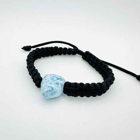 Hand Weaved Larimar Bracelet