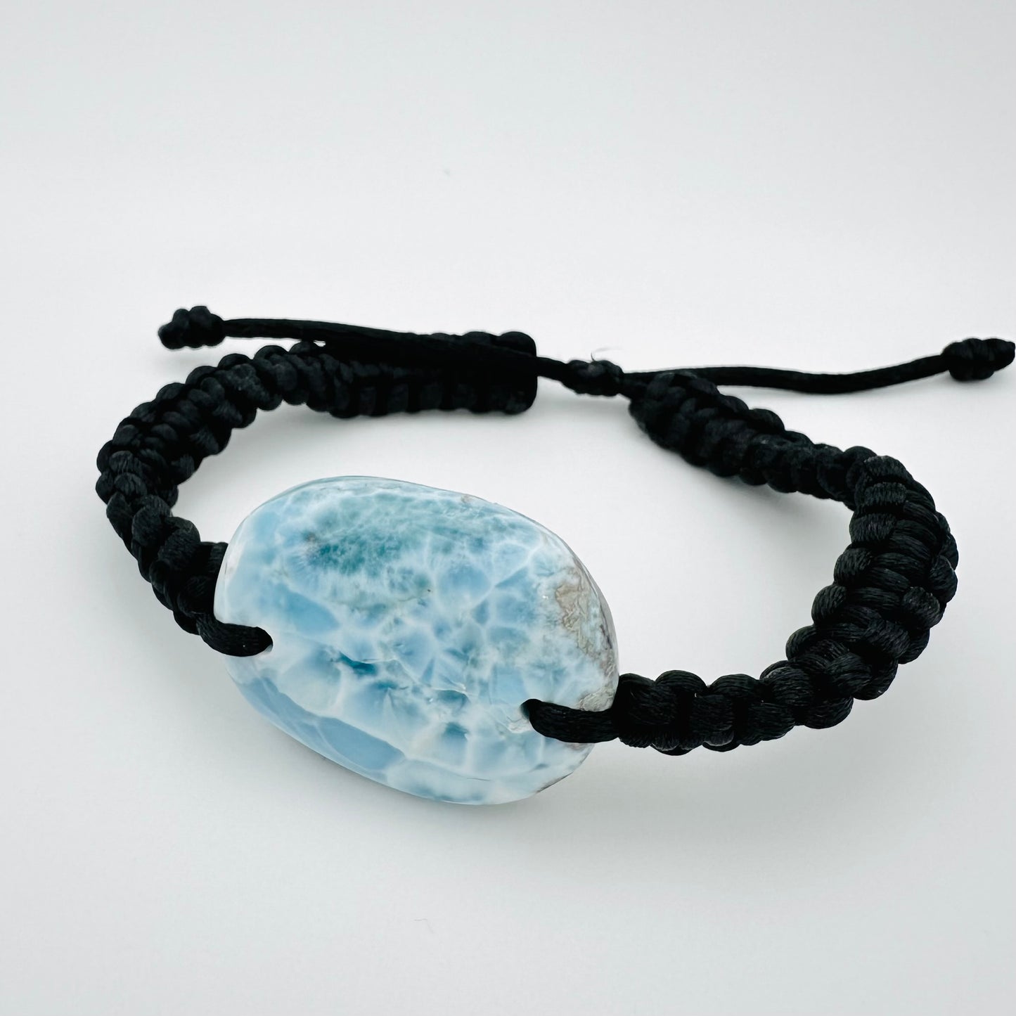 Hand Weaved Larimar Bracelet