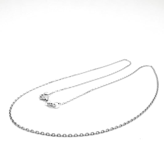 Diamond Cut Cable Necklace in Sterling Silver