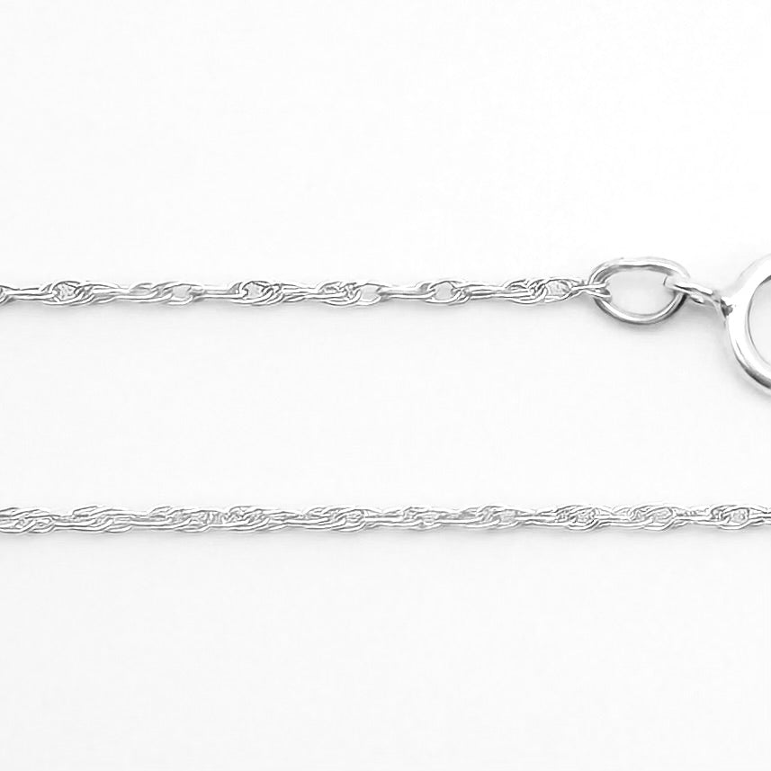 Machine Rope Necklace in Sterling Silver