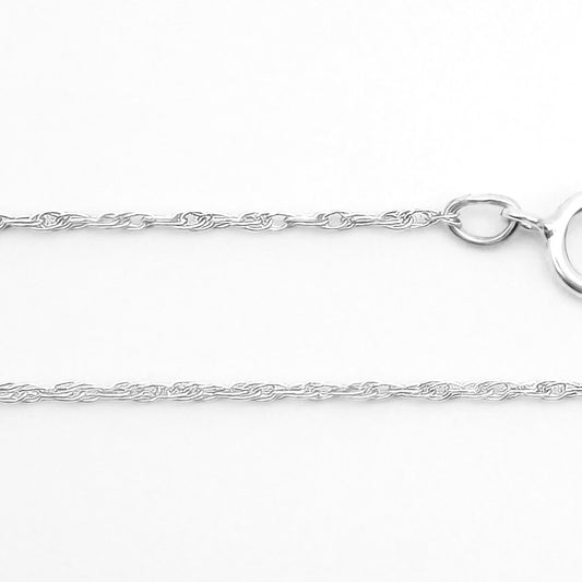 Machine Rope Necklace in Sterling Silver