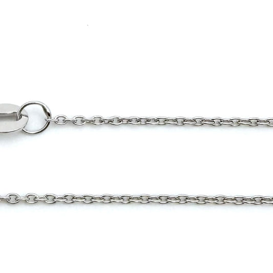Light Round Cable Necklace in Sterling Silver